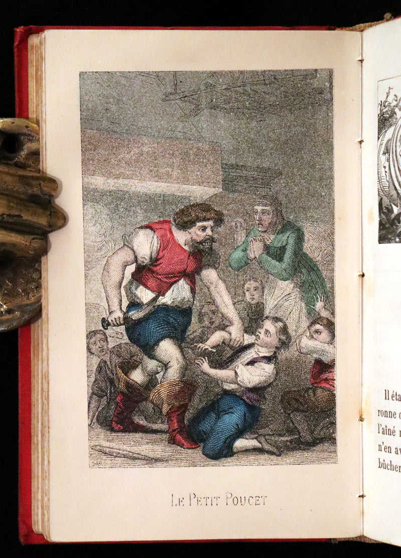 1890 Scarce color illustrated French Book ~ Contes des Fees by Perrault - Fairy Tales.