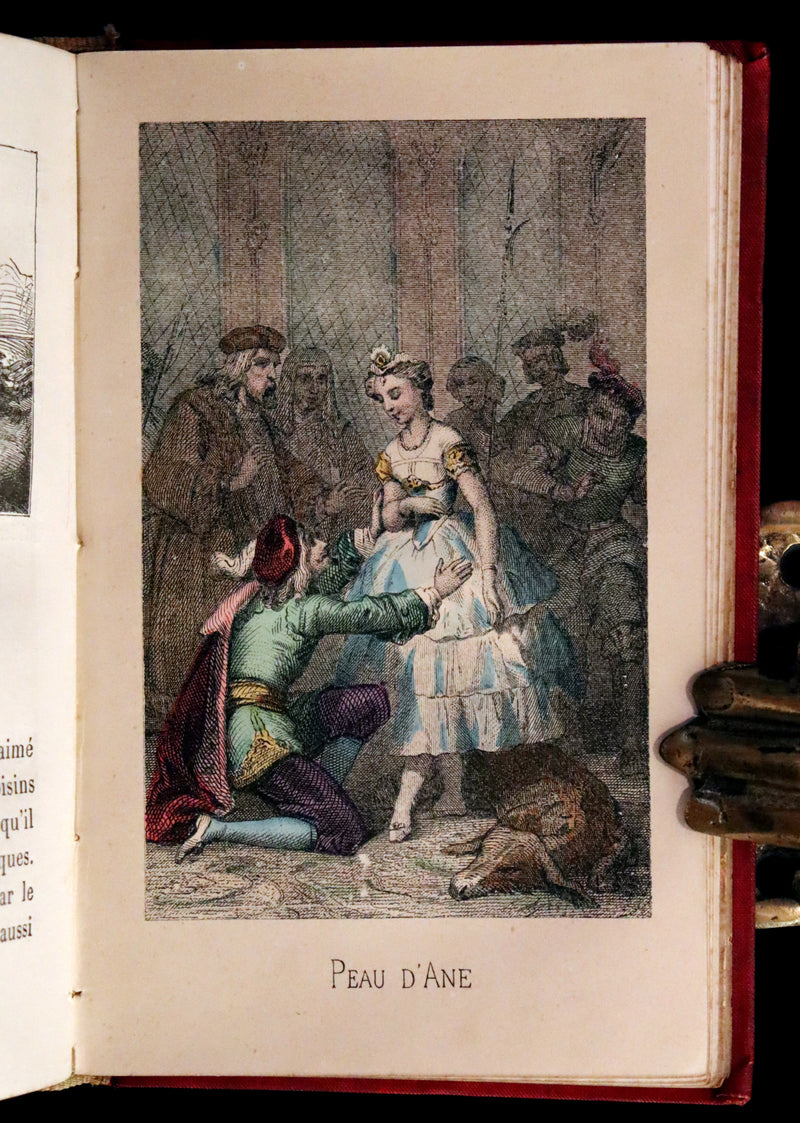1890 Scarce color illustrated French Book ~ Contes des Fees by Perrault - Fairy Tales.