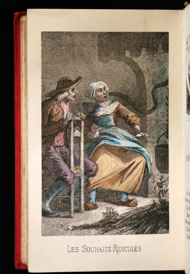 1890 Scarce color illustrated French Book ~ Contes des Fees by Perrault - Fairy Tales.