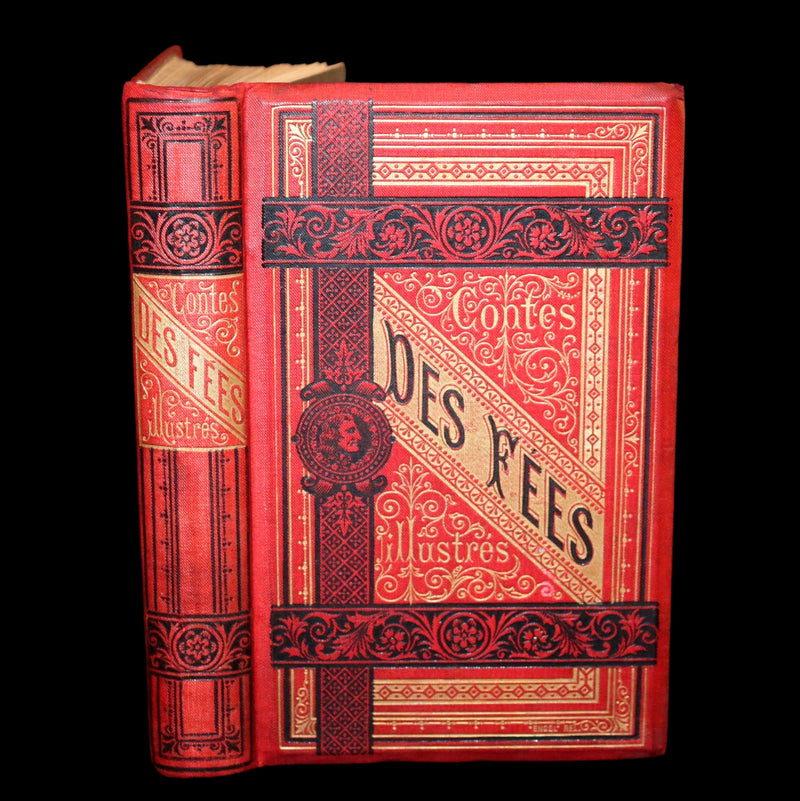 1890 Scarce color illustrated French Book ~ Contes des Fees by Perrault - Fairy Tales.