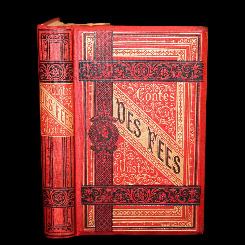 1890 Scarce color illustrated French Book ~ Contes des Fees by Perrault - Fairy Tales.