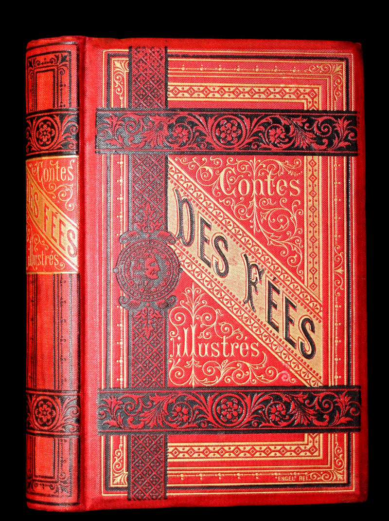 1890 Scarce color illustrated French Book ~ Contes des Fees by Perrault - Fairy Tales.