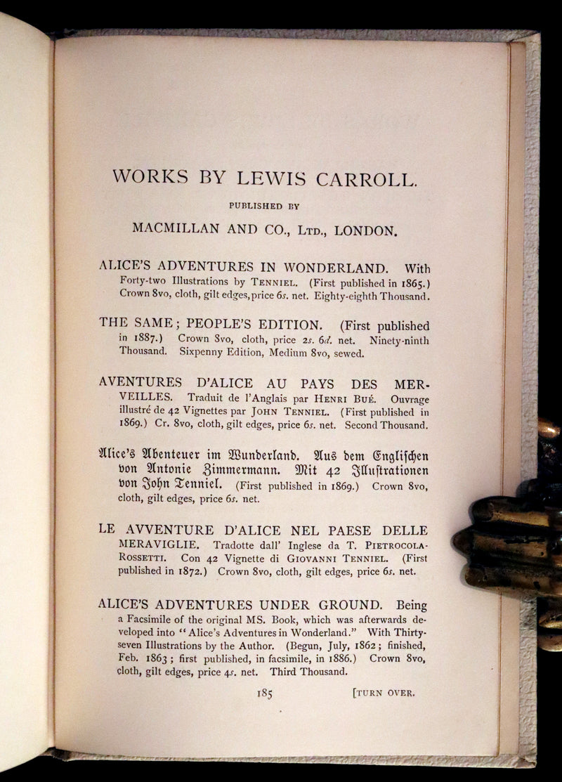 1899 Scarce Vaudeville Theatre Edition - ALICE'S ADVENTURES IN WONDERLAND by Lewis Carroll.