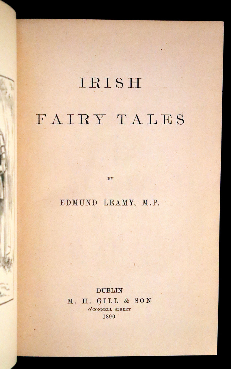 1890 Scarce First Edition - IRISH FAIRY TALES by Edmund Leamy. Illustrated.