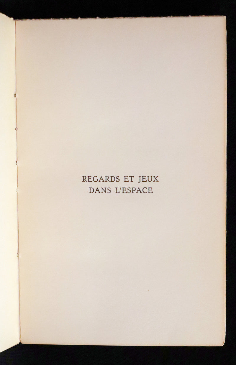 1937 Scarce French Book - REGARDS et JEUX DANS L'ESPACE, SIGNED by ST-DENYS-GARNEAU. FIRST EDITION.
