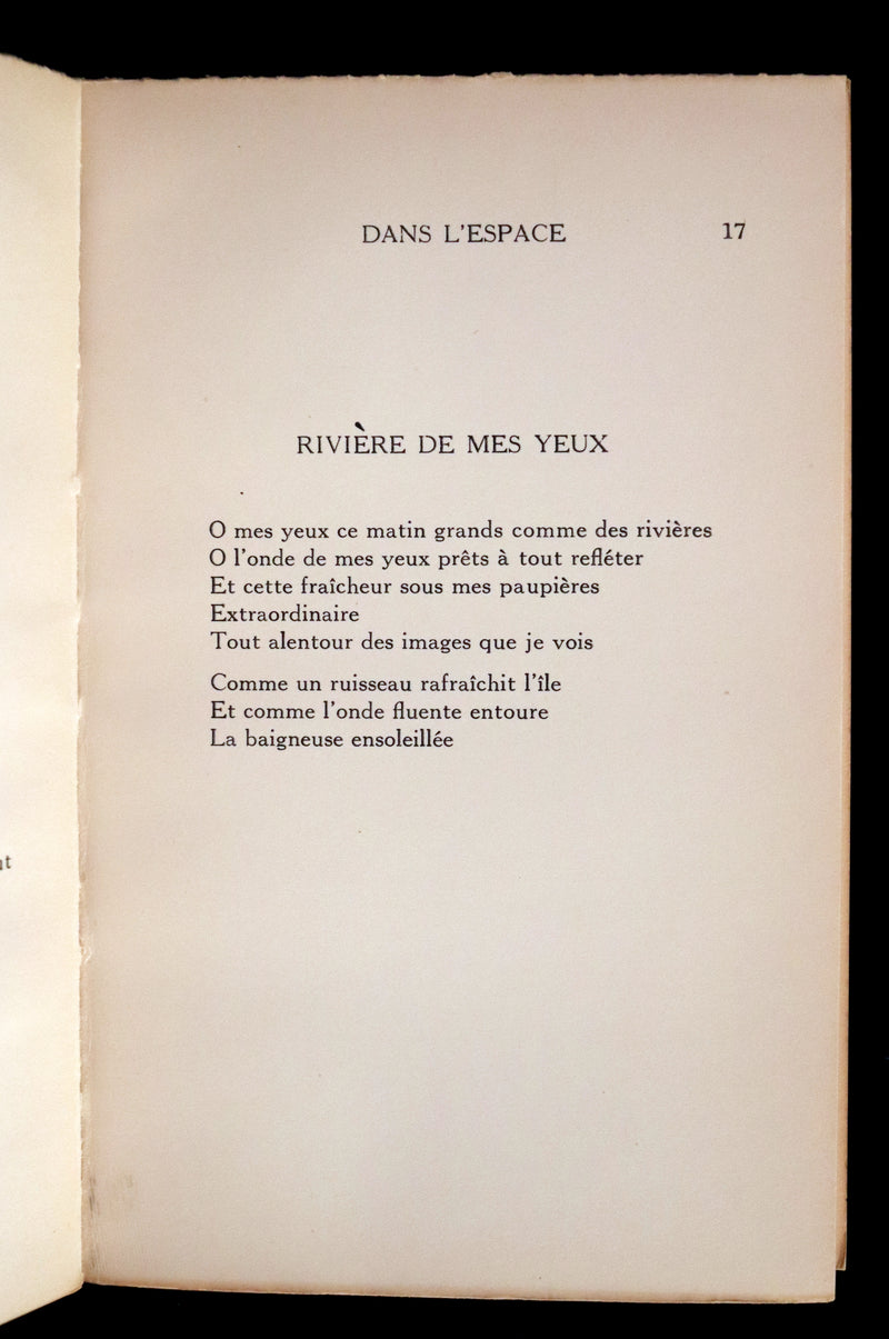 1937 Scarce French Book - REGARDS et JEUX DANS L'ESPACE, SIGNED by ST-DENYS-GARNEAU. FIRST EDITION.