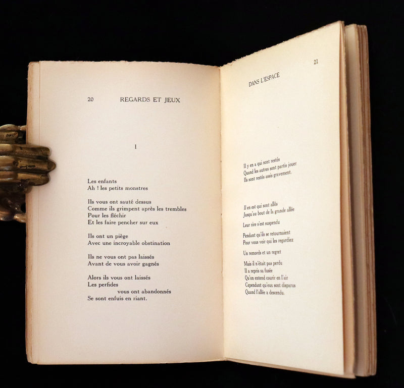 1937 Scarce French Book - REGARDS et JEUX DANS L'ESPACE, SIGNED by ST-DENYS-GARNEAU. FIRST EDITION.