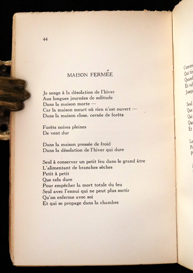 1937 Scarce French Book - REGARDS et JEUX DANS L'ESPACE, SIGNED by ST-DENYS-GARNEAU. FIRST EDITION.