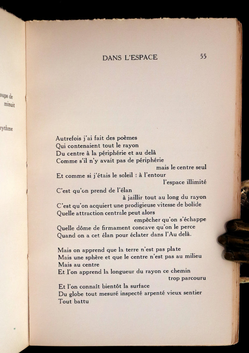 1937 Scarce French Book - REGARDS et JEUX DANS L'ESPACE, SIGNED by ST-DENYS-GARNEAU. FIRST EDITION.