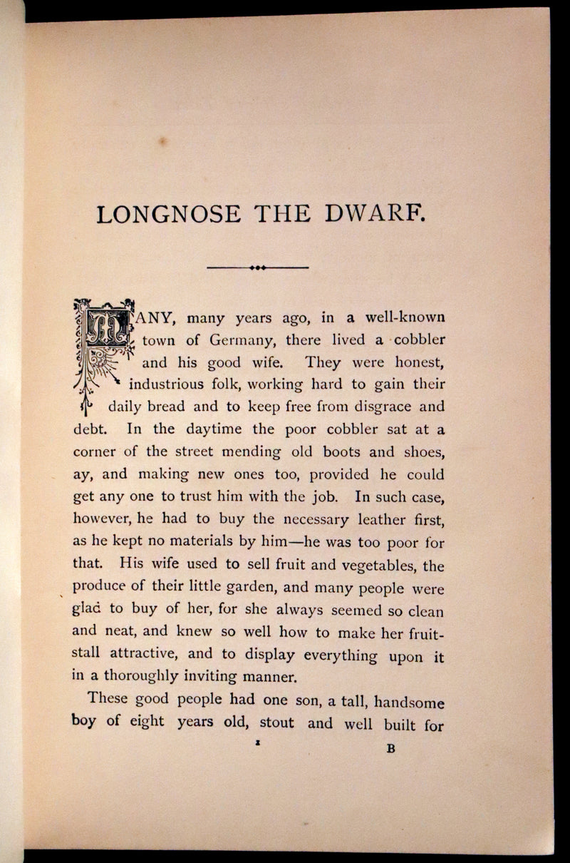 1880 Scarce First US Edition - William HAUFF'S Fairy Tales. Illustrated.