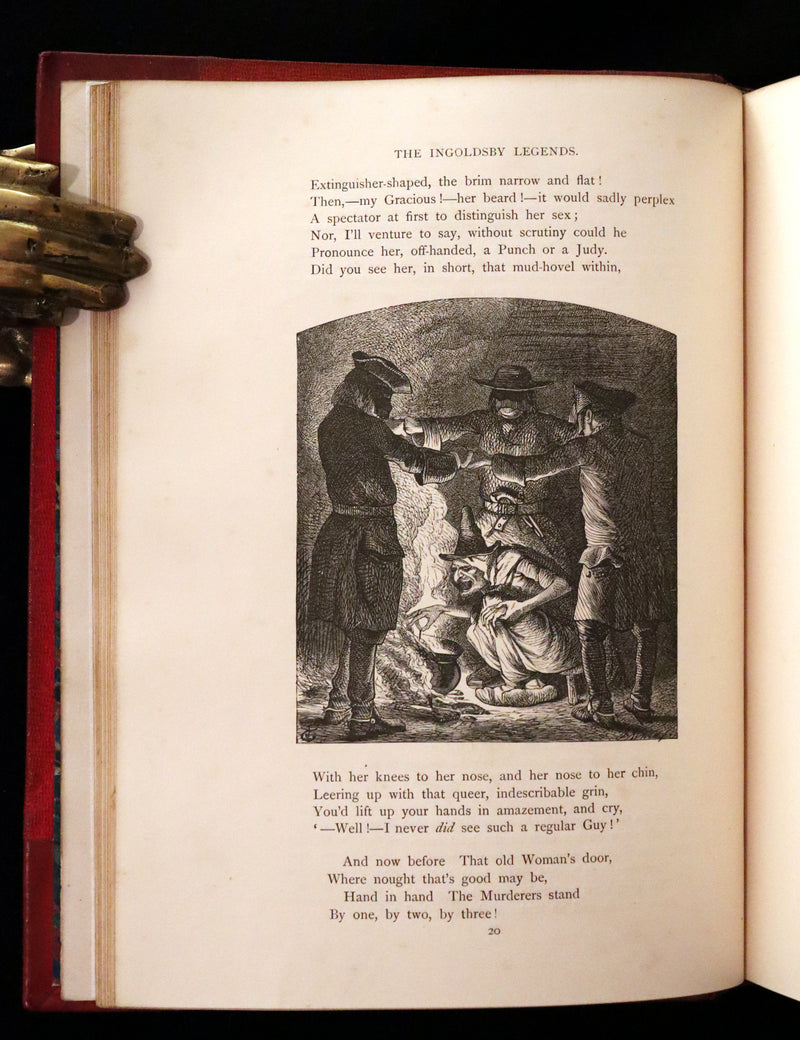 1870 Beautiful Binding - INGOLDSBY LEGENDS Illustrated by Cruikshank, Leech and Tenniel.