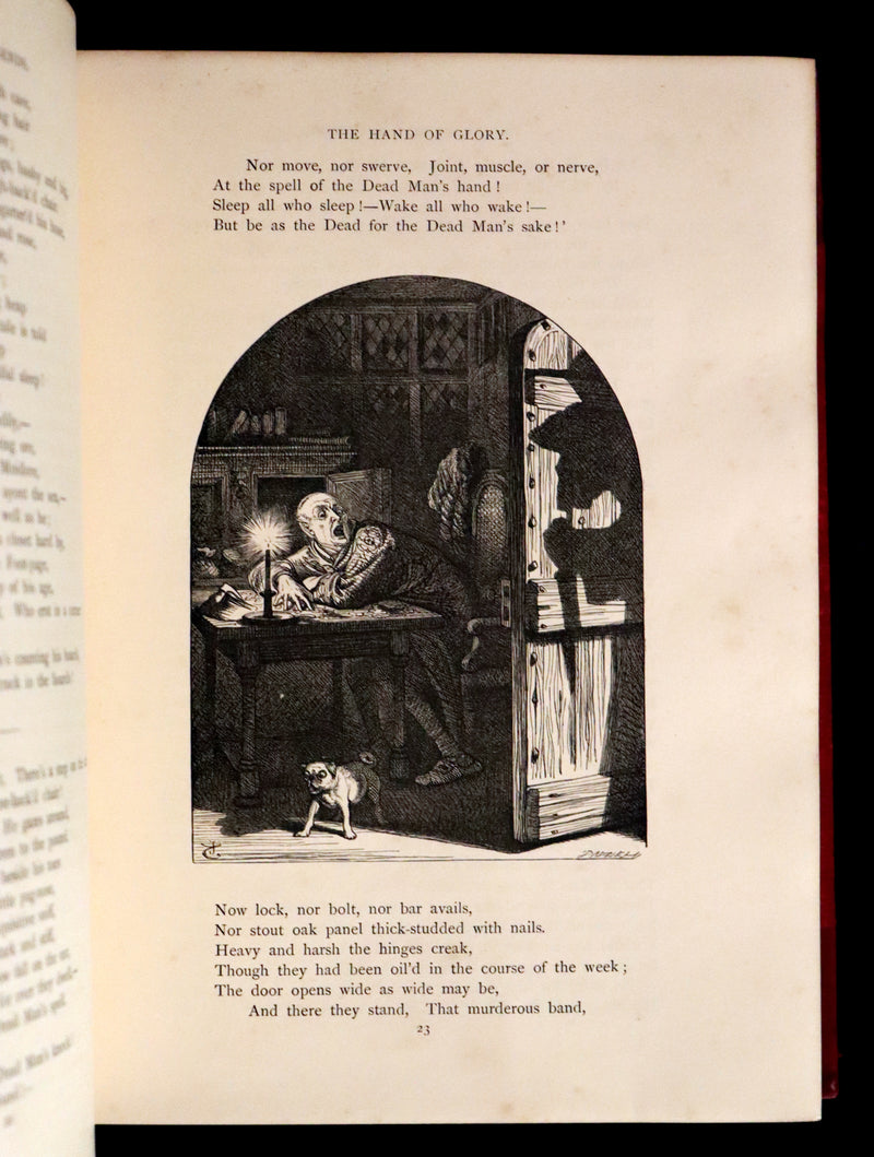 1870 Beautiful Binding - INGOLDSBY LEGENDS Illustrated by Cruikshank, Leech and Tenniel.