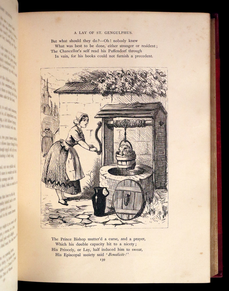 1870 Beautiful Binding - INGOLDSBY LEGENDS Illustrated by Cruikshank, Leech and Tenniel.
