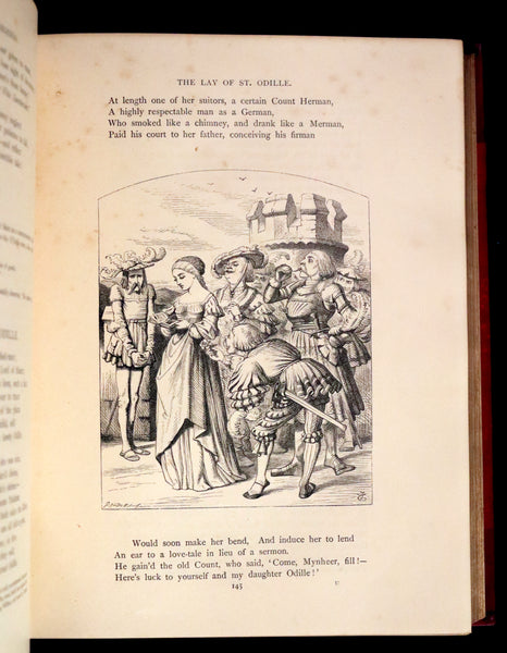1870 Beautiful Binding - INGOLDSBY LEGENDS Illustrated by Cruikshank, Leech and Tenniel.