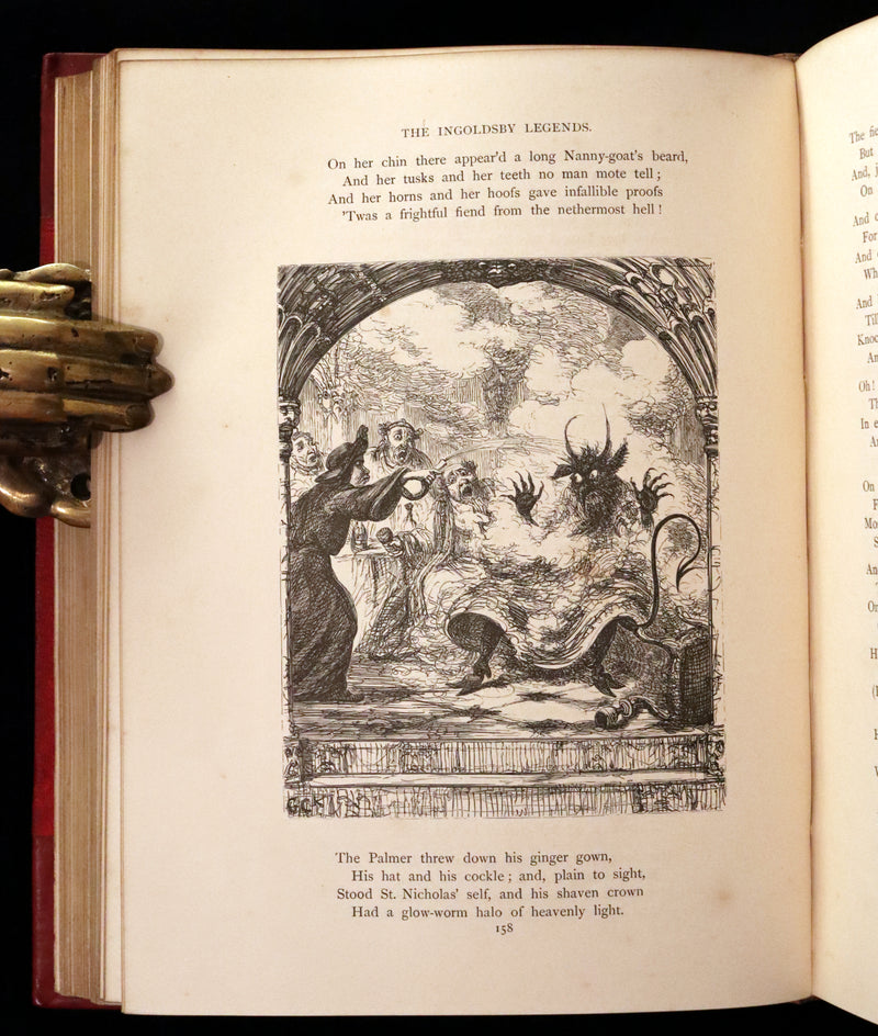 1870 Beautiful Binding - INGOLDSBY LEGENDS Illustrated by Cruikshank, Leech and Tenniel.