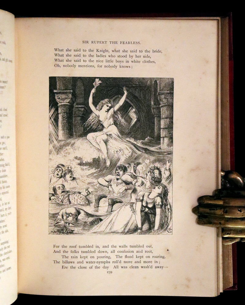 1870 Beautiful Binding - INGOLDSBY LEGENDS Illustrated by Cruikshank, Leech and Tenniel.