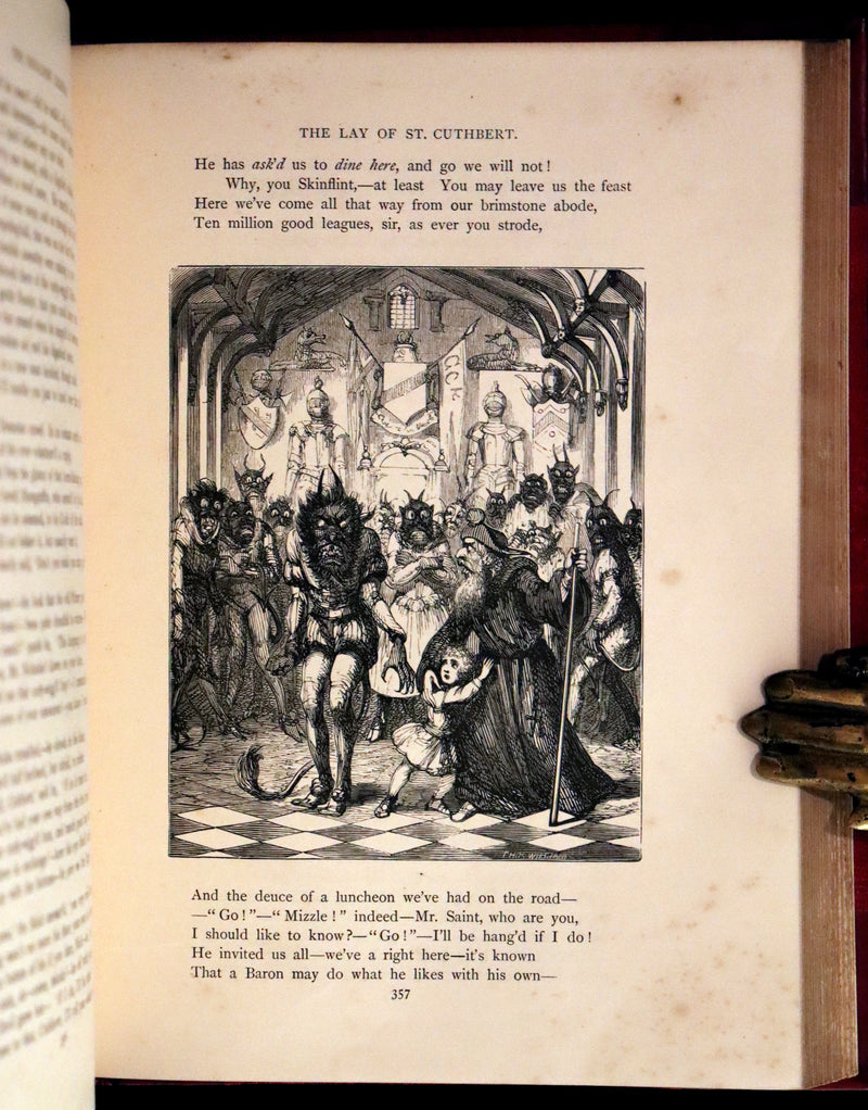 1870 Beautiful Binding - INGOLDSBY LEGENDS Illustrated by Cruikshank, Leech and Tenniel.