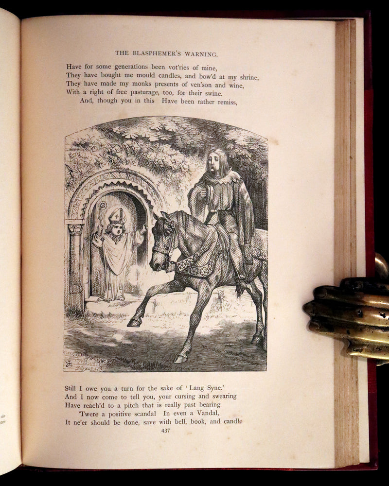 1870 Beautiful Binding - INGOLDSBY LEGENDS Illustrated by Cruikshank, Leech and Tenniel.