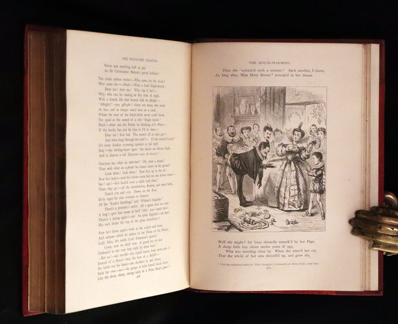 1870 Beautiful Binding - INGOLDSBY LEGENDS Illustrated by Cruikshank, Leech and Tenniel.