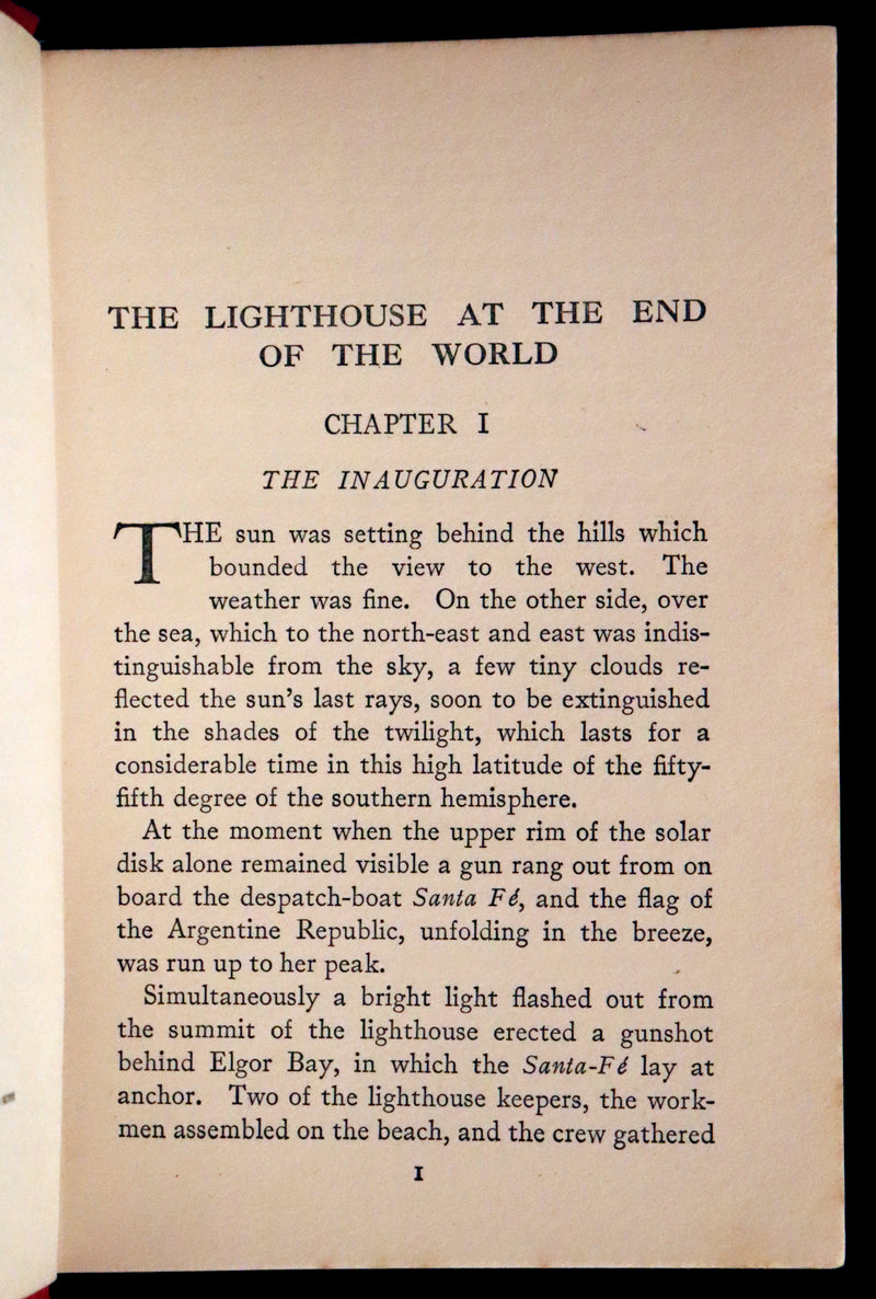 1927 Rare Early Edition - JULES VERNE, The Lighthouse at the End of the World.