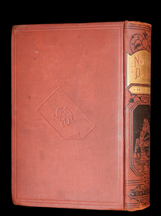 1890 Rare Victorian Book - Notre-Dame or The Bellringer of Paris by Victor Hugo. Gothic.