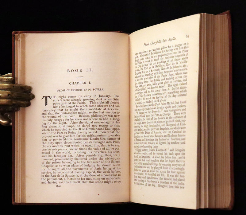 1890 Rare Victorian Book - Notre-Dame or The Bellringer of Paris by Victor Hugo. Gothic.