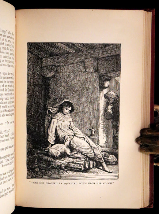 1890 Rare Victorian Book - Notre-Dame or The Bellringer of Paris by Victor Hugo. Gothic.