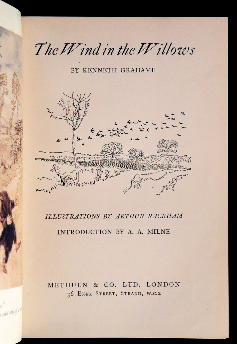 1950 Rare First RACKHAM Edition - The WIND IN THE WILLOWS by Kenneth Grahame.