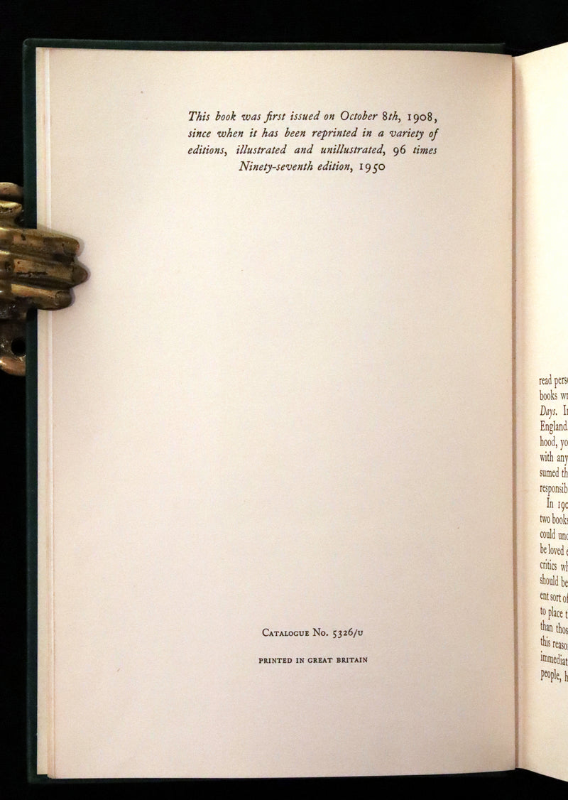 1950 Rare First RACKHAM Edition - The WIND IN THE WILLOWS by Kenneth Grahame.