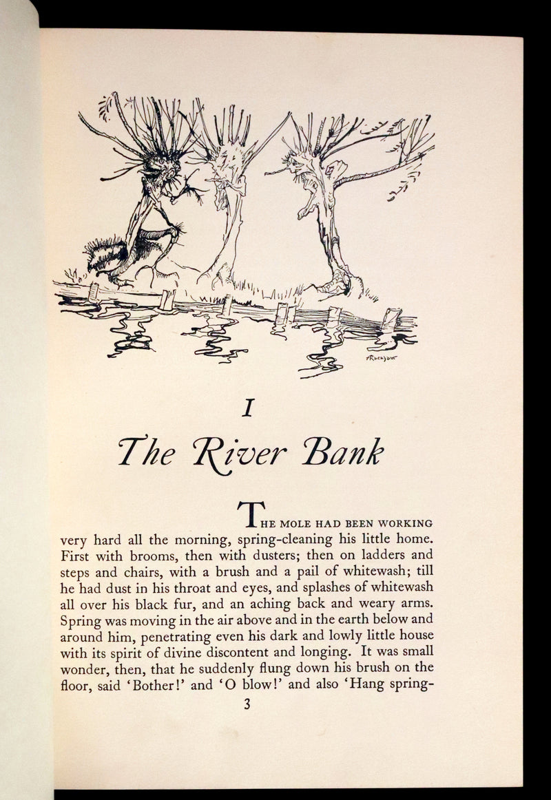 1950 Rare First RACKHAM Edition - The WIND IN THE WILLOWS by Kenneth Grahame.