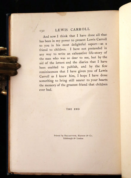 1899 First Edition - The Story of Lewis Carroll. Told for young people by the real Alice in Wonderland, Miss Isa Bowman.