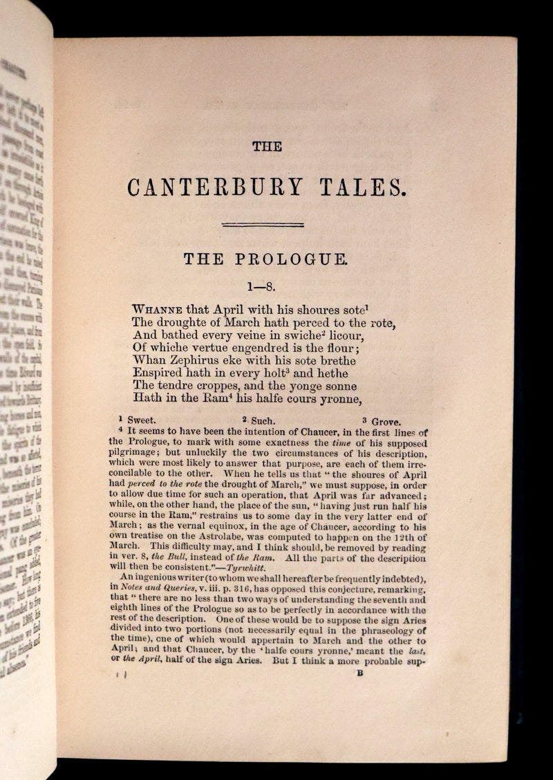 1867 Rare Victorian Book - The Canterbury Tales by Chaucer illustrated by Corbould.