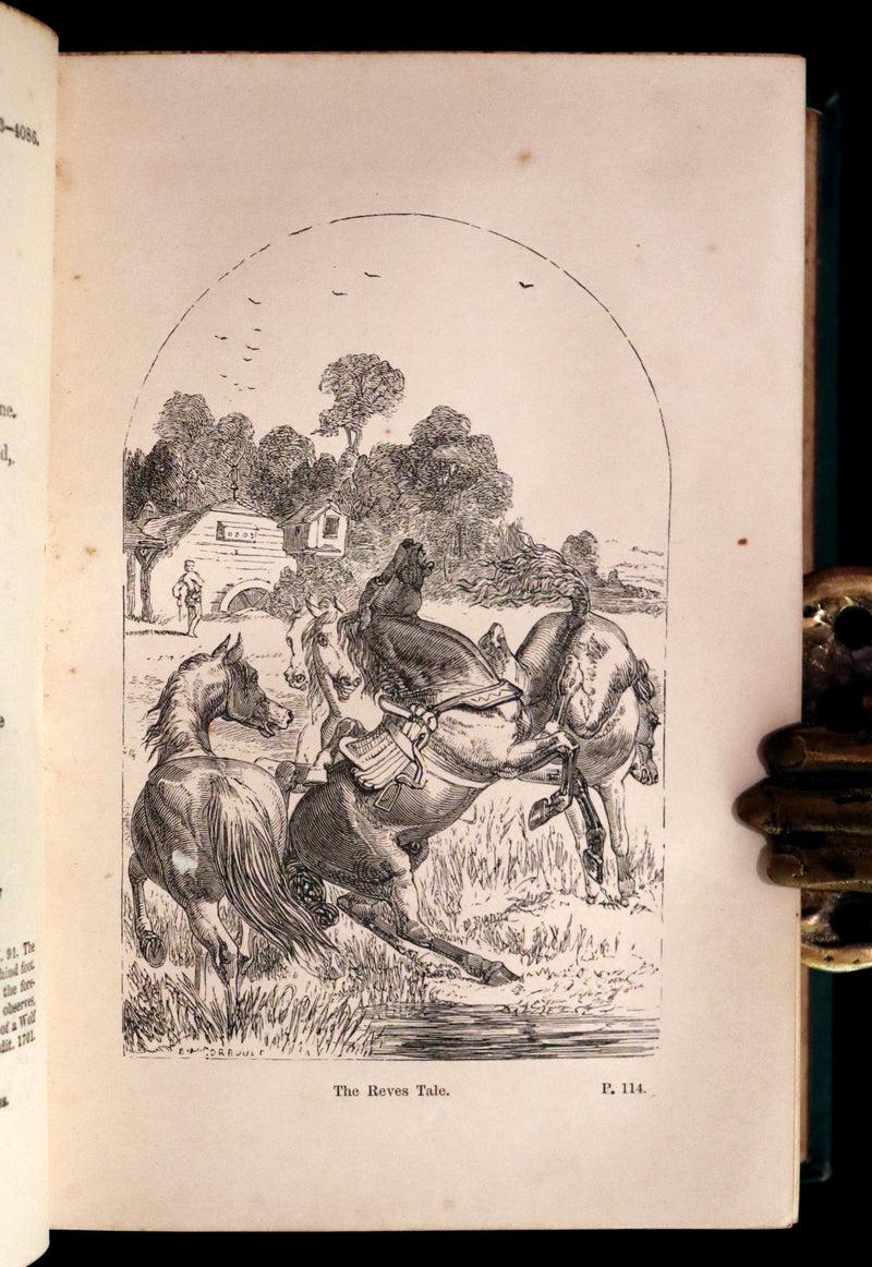 1867 Rare Victorian Book - The Canterbury Tales by Chaucer illustrated by Corbould.