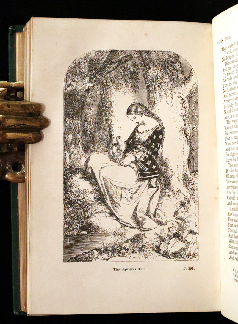 1867 Rare Victorian Book - The Canterbury Tales by Chaucer illustrated by Corbould.