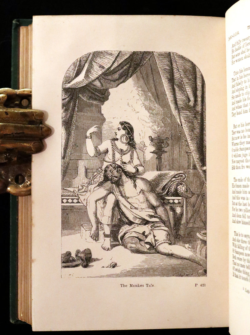 1867 Rare Victorian Book - The Canterbury Tales by Chaucer illustrated by Corbould.