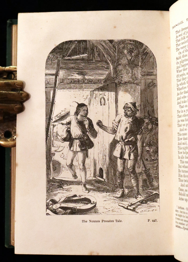 1867 Rare Victorian Book - The Canterbury Tales by Chaucer illustrated by Corbould.