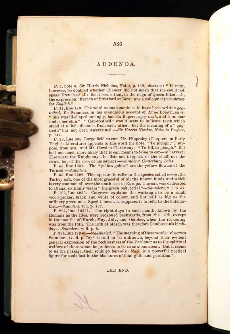 1867 Rare Victorian Book - The Canterbury Tales by Chaucer illustrated by Corbould.