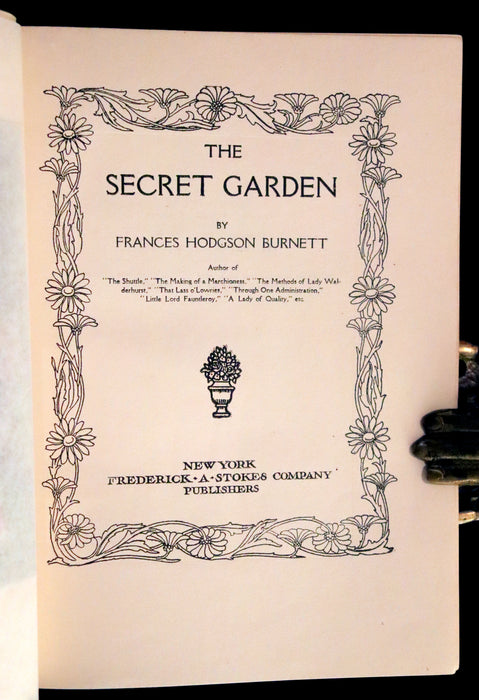 1911 Rare First Edition Book - The SECRET GARDEN by Frances Hodgson Burnett.