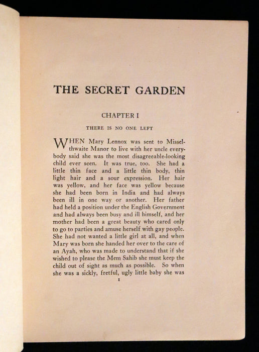 1911 Rare First Edition Book - The SECRET GARDEN by Frances Hodgson Burnett.