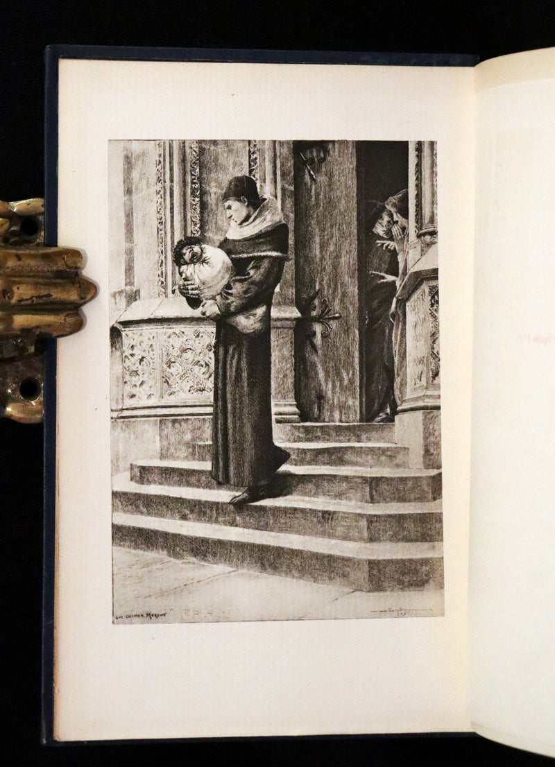 1897 Rare Victorian Book set - NOTRE-DAME de Paris, The Hunchback of Notre-Dame by Victor Hugo. Gothic.