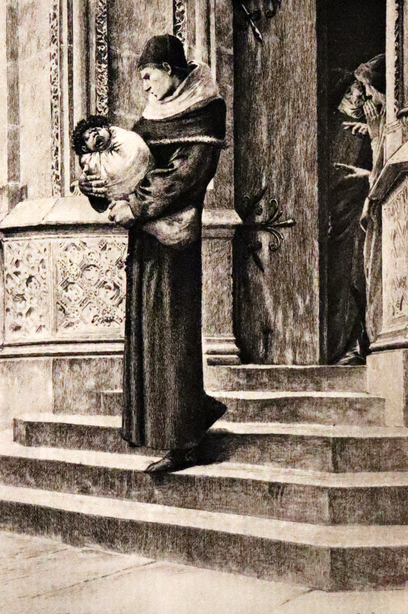 1897 Rare Victorian Book set - NOTRE-DAME de Paris, The Hunchback of Notre-Dame by Victor Hugo. Gothic.
