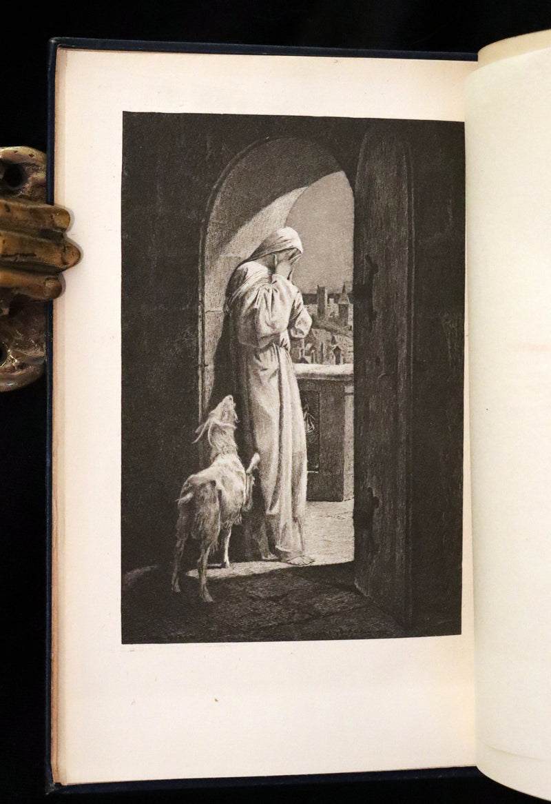 1897 Rare Victorian Book set - NOTRE-DAME de Paris, The Hunchback of Notre-Dame by Victor Hugo. Gothic.
