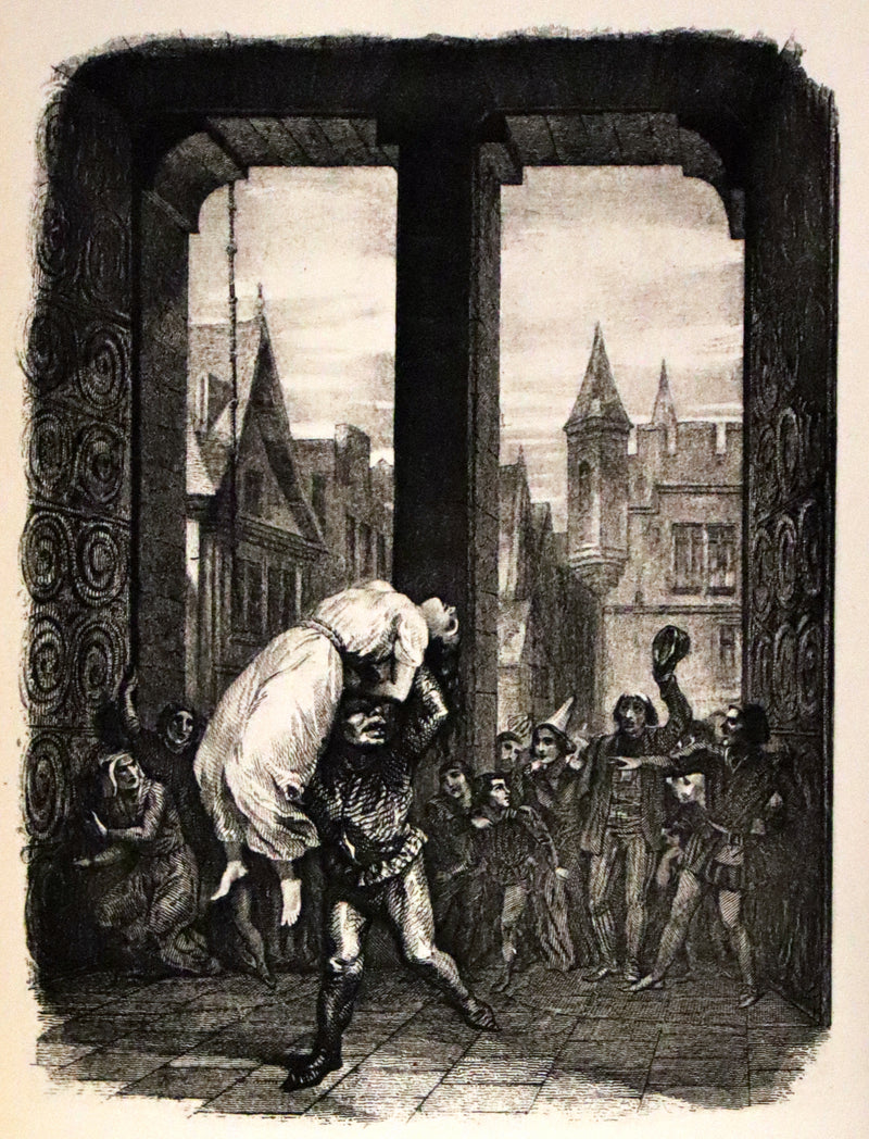 1897 Rare Victorian Book set - NOTRE-DAME de Paris, The Hunchback of Notre-Dame by Victor Hugo. Gothic.