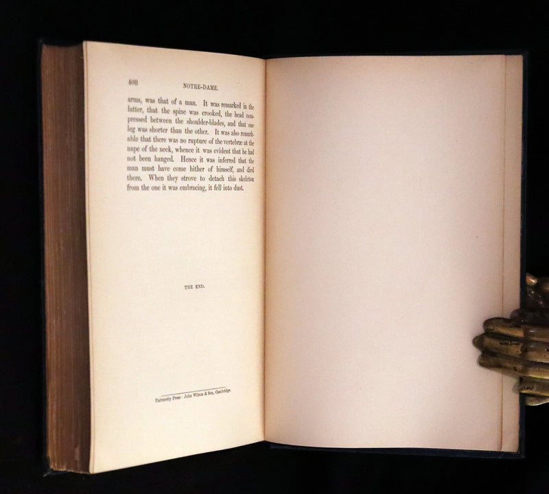 1897 Rare Victorian Book set - NOTRE-DAME de Paris, The Hunchback of Notre-Dame by Victor Hugo. Gothic.