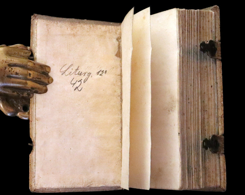 1685 Rare vellum Latin Book with claps - EXORCISM & Benediction Manual -  EXORCISMUS contra MALEFICIA, Benedictiones, Conjurationes, Absolutiones, ...