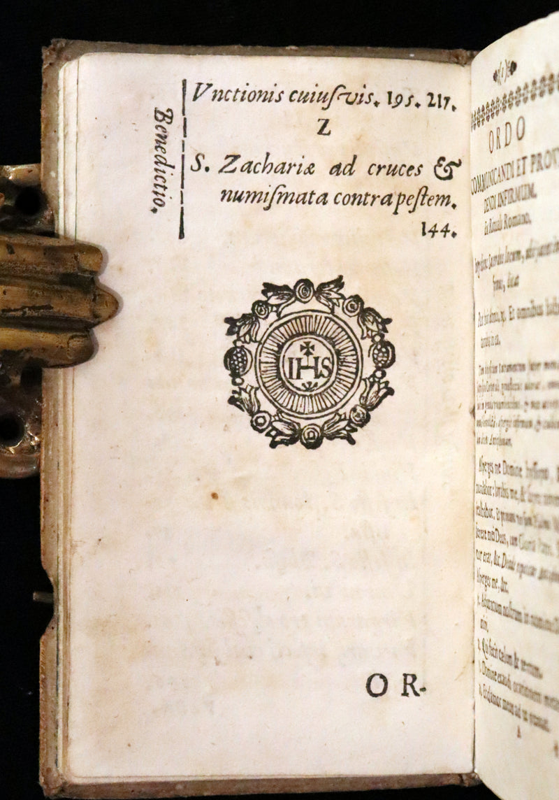 1685 Rare vellum Latin Book with claps - EXORCISM & Benediction Manual -  EXORCISMUS contra MALEFICIA, Benedictiones, Conjurationes, Absolutiones, ...