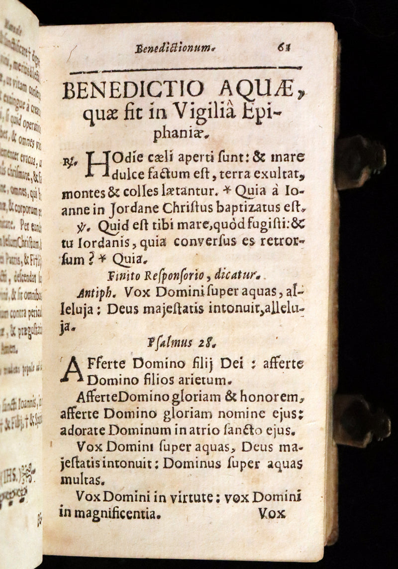 1685 Rare vellum Latin Book with claps - EXORCISM & Benediction Manual -  EXORCISMUS contra MALEFICIA, Benedictiones, Conjurationes, Absolutiones, ...
