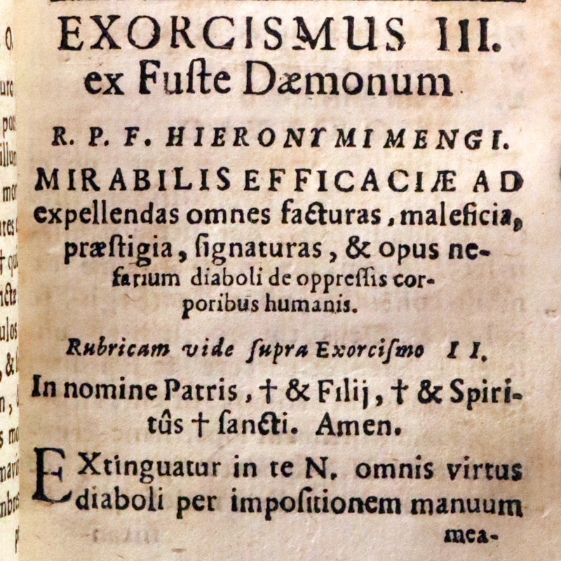1685 Rare vellum Latin Book with claps - EXORCISM & Benediction Manual -  EXORCISMUS contra MALEFICIA, Benedictiones, Conjurationes, Absolutiones, ...