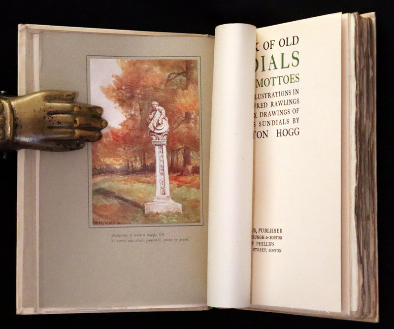 1914 Rare First Edition - A BOOK OF OLD SUNDIALS & THEIR MOTTOES, binding design by Jessie M. King.