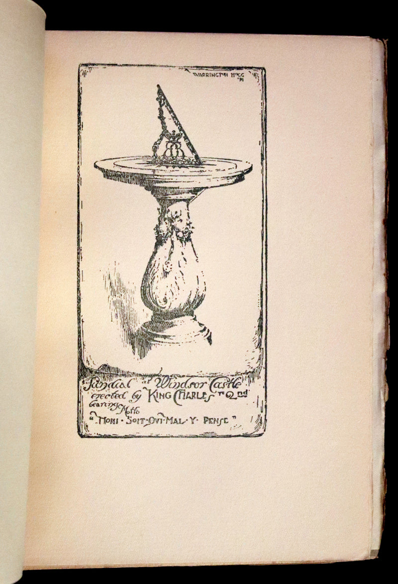 1914 Rare First Edition - A BOOK OF OLD SUNDIALS & THEIR MOTTOES, binding design by Jessie M. King.